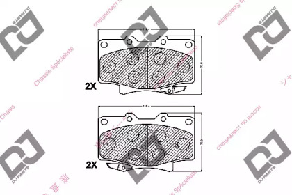 Комплект тормозных колодок DJ PARTS BP1220